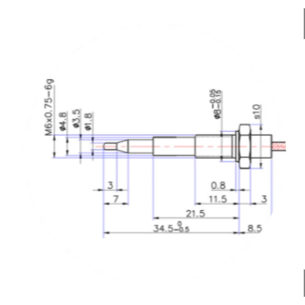 Termocoppia per bruciatore tripla corona piano cottura cucina a gas Tecnogas