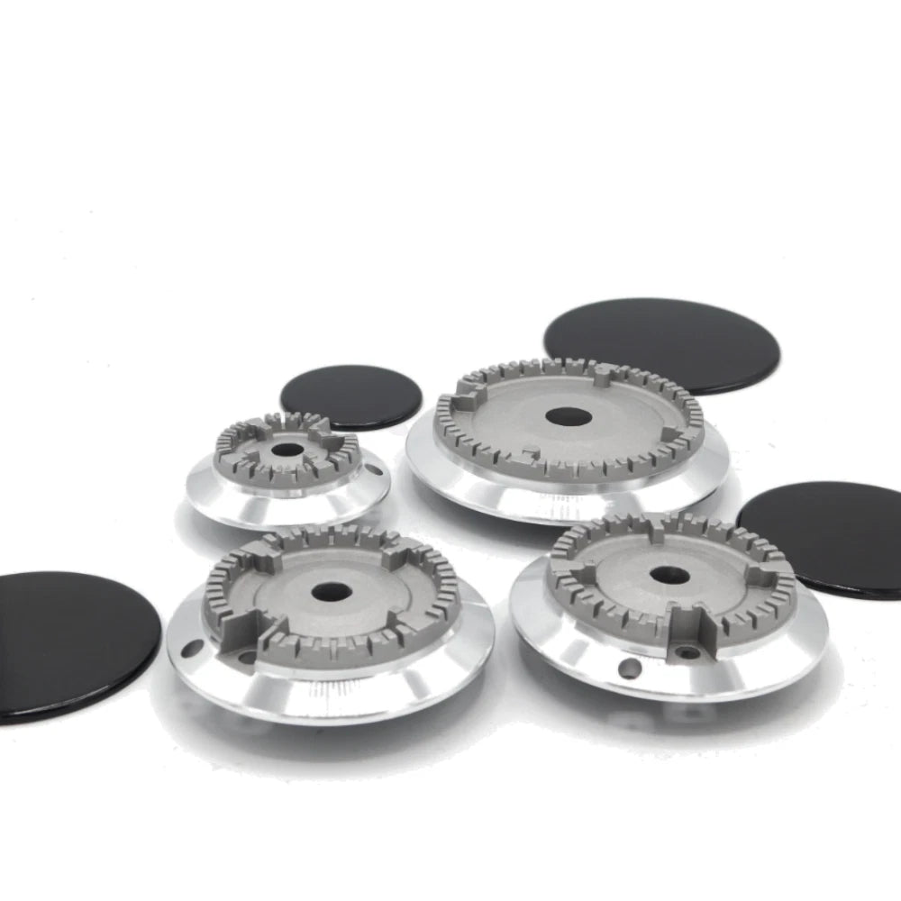 Kit bruciatori e spartifiamma 4 fuochi piano cottura cucina Smeg Nardi Franke