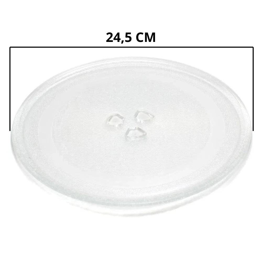 Piatto per forno microonde girevole in vetro 24,5 cm con 3 supporti varie marche