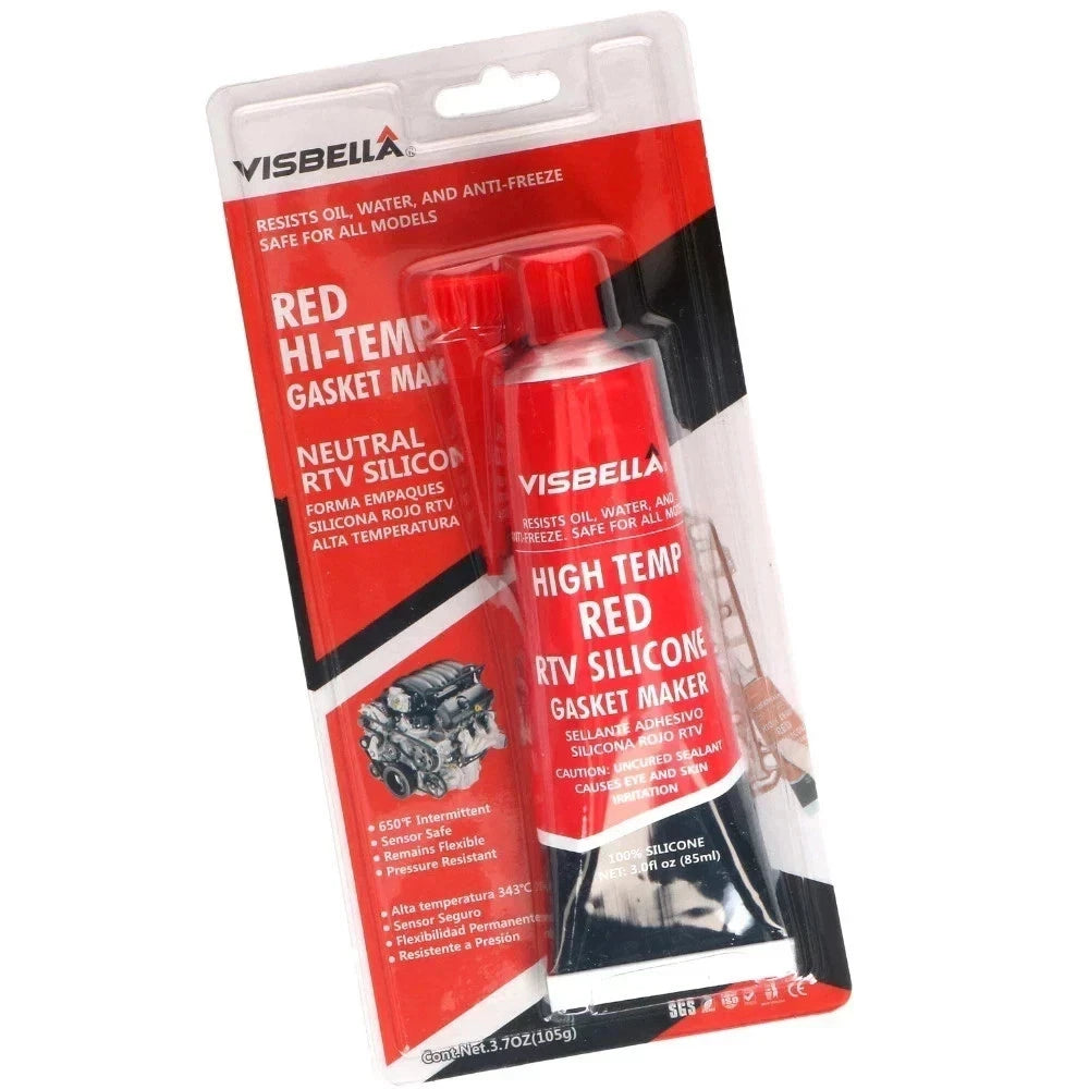 Tubo di silicone pasta rossa da 105 gr. per fissaggi ad alte temperature