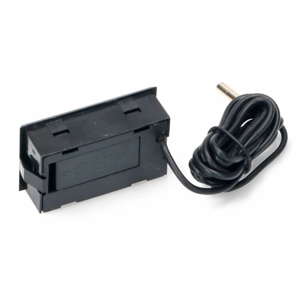 Termometro digitale - 50c°+ 70 C° da incasso misure cava 46x26 mm Nero