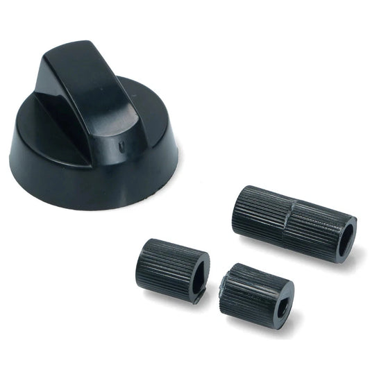 Manopola nera universale per piano cottura cucina a gas passo 6 - 7 - 8 mm