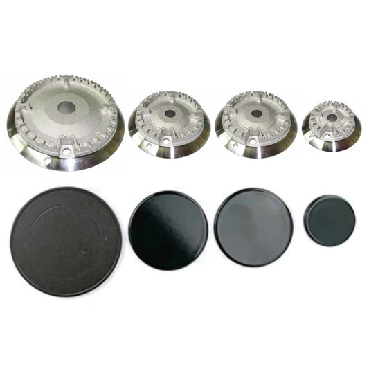 Kit bruciatori e spartifiamma 4 fuochi piano cottura cucina Smeg Nardi Franke