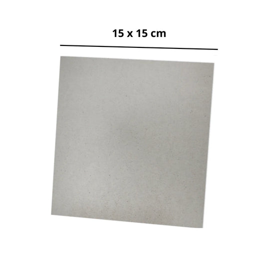 Foglio isolante mica rigido per tutti i forni microonde - misura 15 x 15 cm