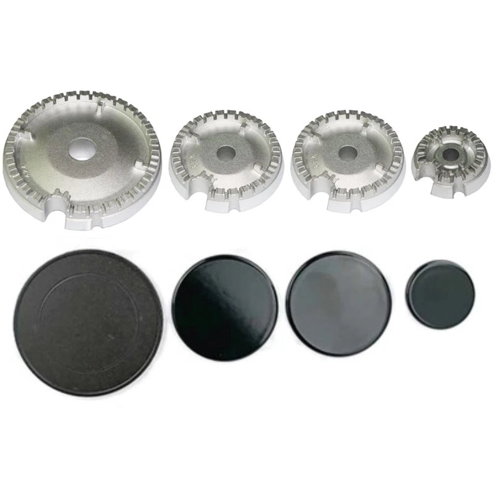 Kit bruciatori e spartifiamma 4 fuochi piano cottura cucina gas De'Longhi