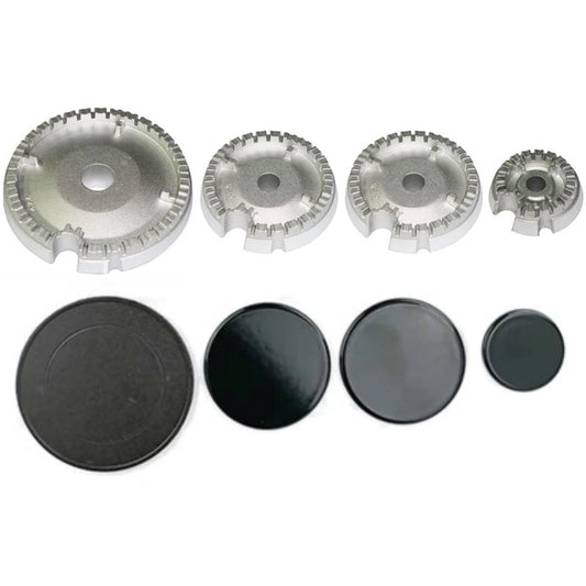 Kit bruciatori e spartifiamma 4 fuochi piano cottura cucina gas De'Longhi